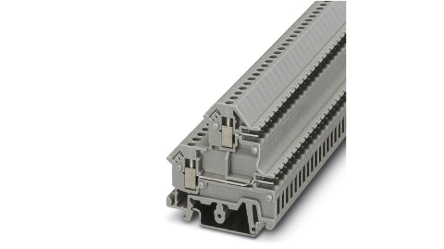 Phoenix Contact UKK 3-MSTB-5.08 Series Grey Fused DIN Rail Terminal, Double-Level, Screw Termination, Fused