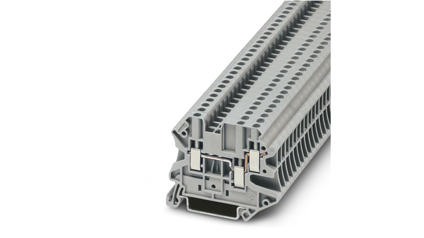 3044513 Phoenix Contact UT 2.5TWIN Series Grey DIN Rail Terminal