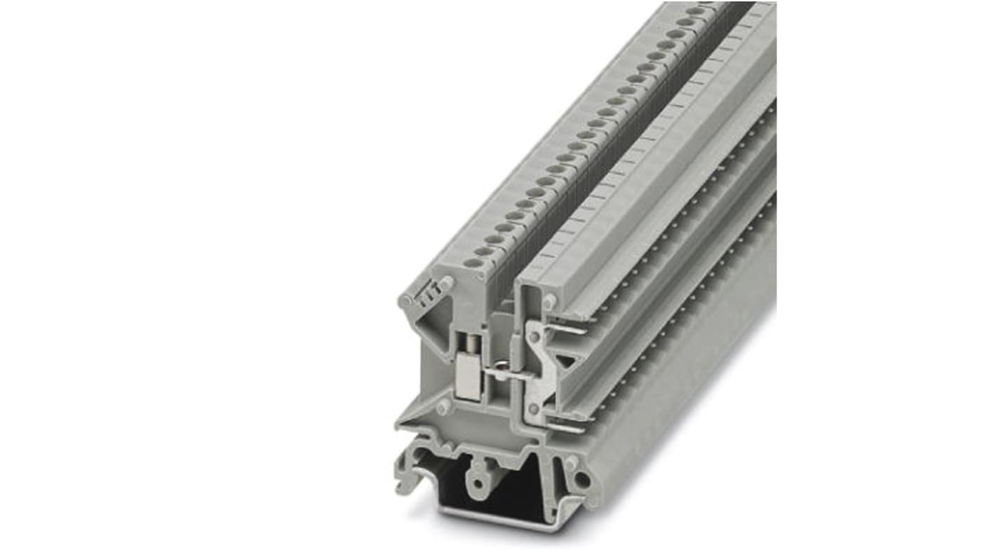 Bloc de jonction rail DIN à fusible Phoenix Contact UK 3-MSTB-5.08, A visser, Gris