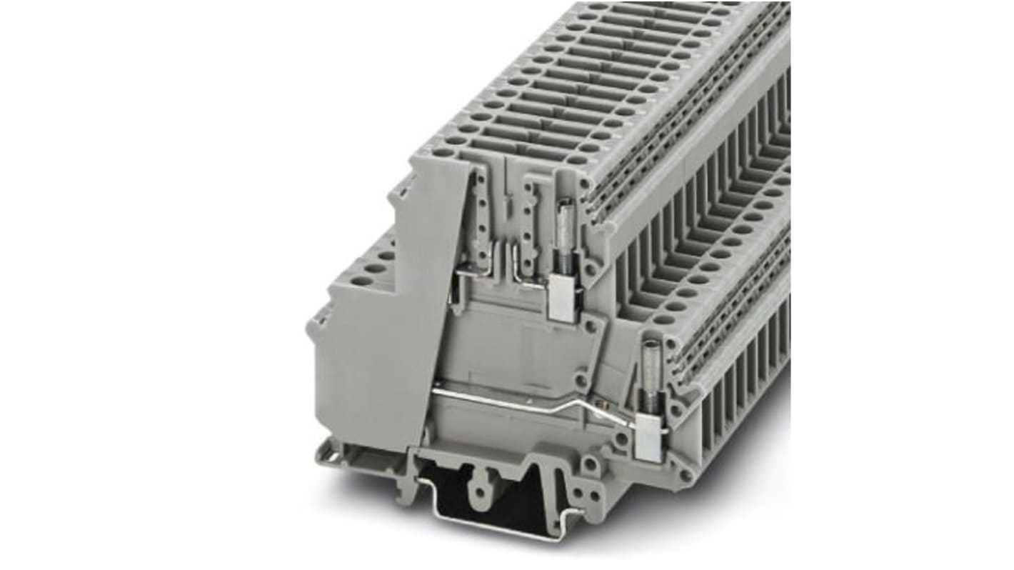 Phoenix Contact UKK 5-TG Series Grey Feed Through Terminal Block, Double-Level, Screw Termination