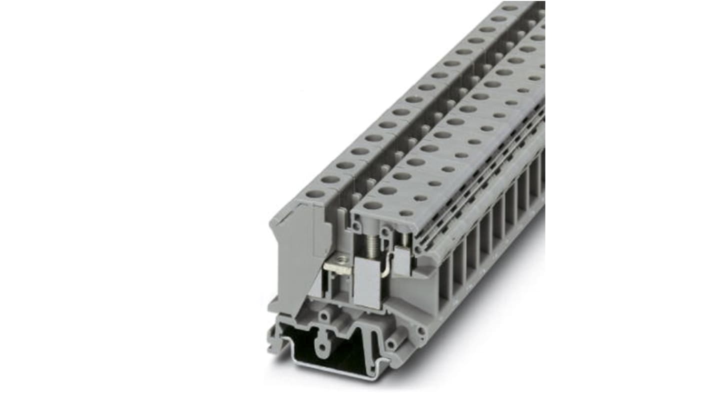 Phoenix Contact UK 10-PLUS Series Grey Fused DIN Rail Terminal, Double-Level, Screw Termination