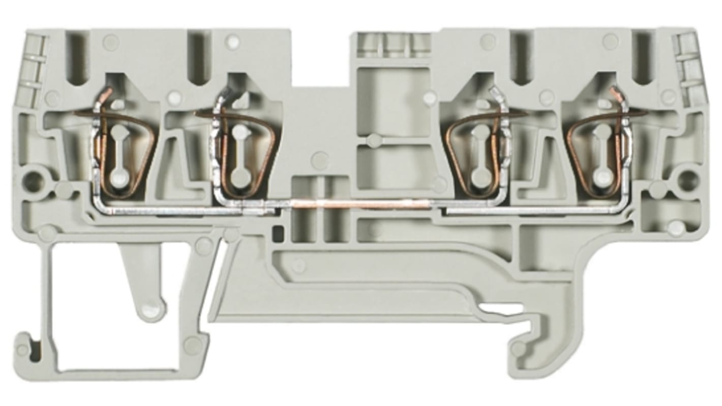 Wieland WKFN Series Grey Feed Through Terminal Block, 2.5mm², Single-Level, Clamp Termination