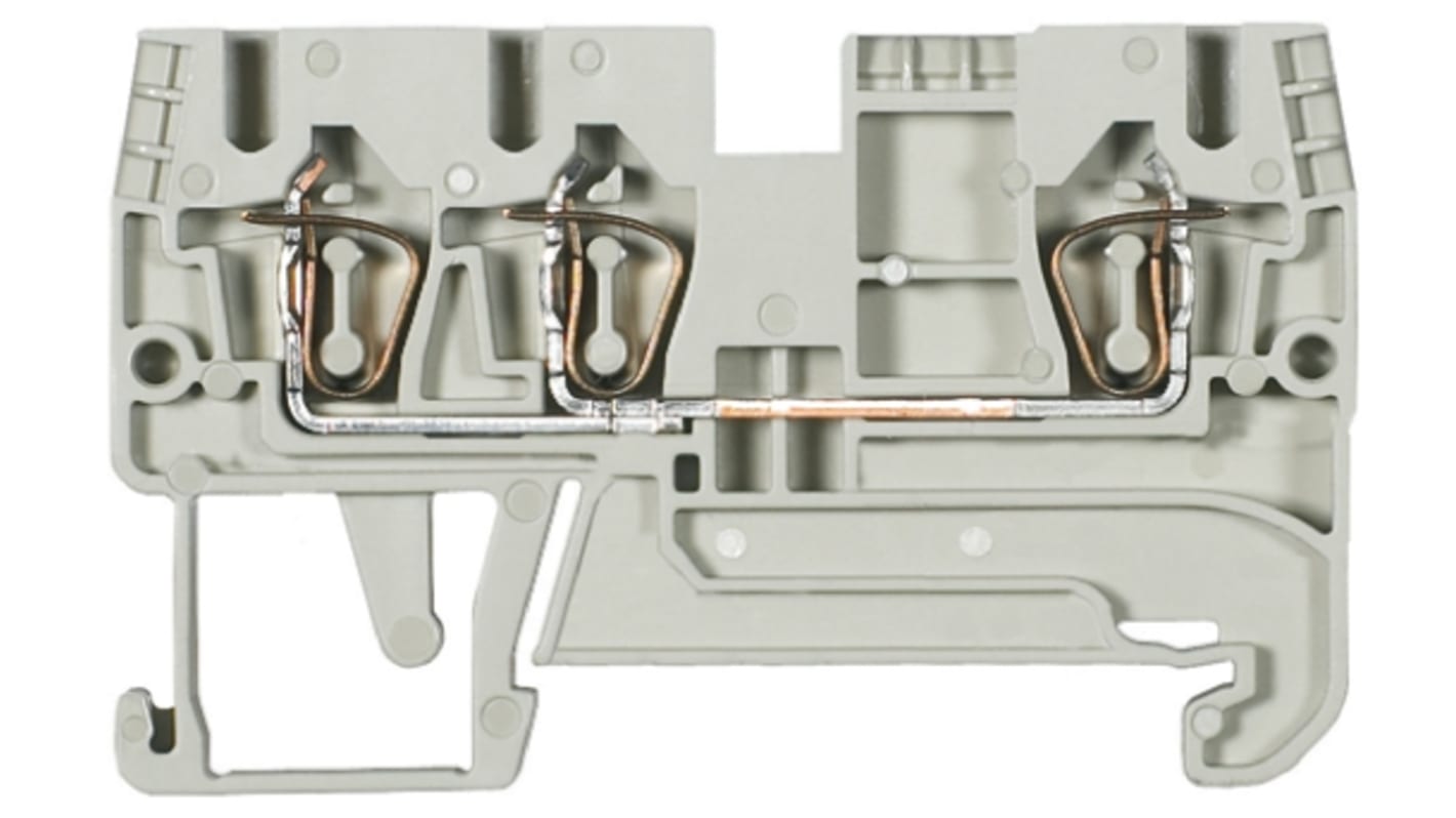 Wieland WKFN Series Grey Feed Through Terminal Block, 2.5mm², Single-Level, Clamp Termination