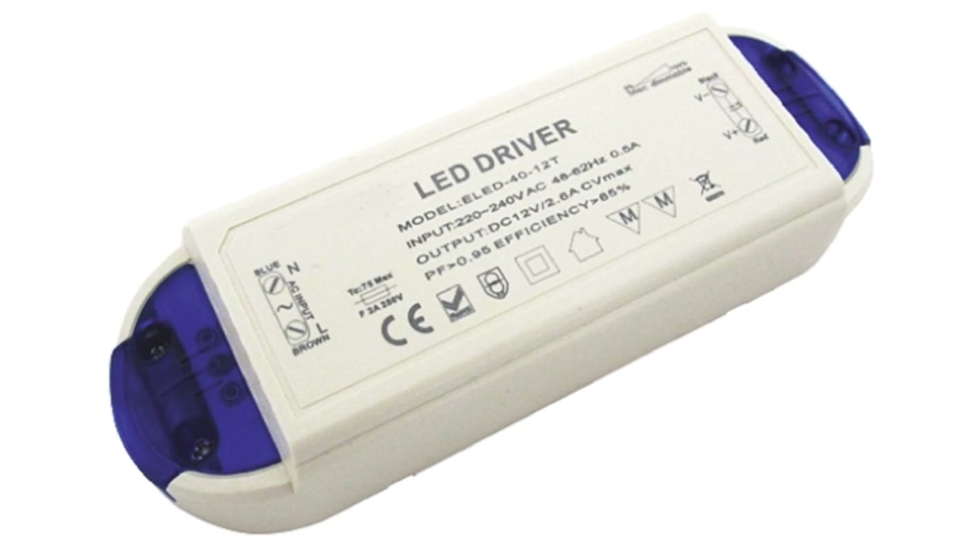 Driver de LED RS PRO,sortie 32 → 52V 700mA, 40W, , gradable