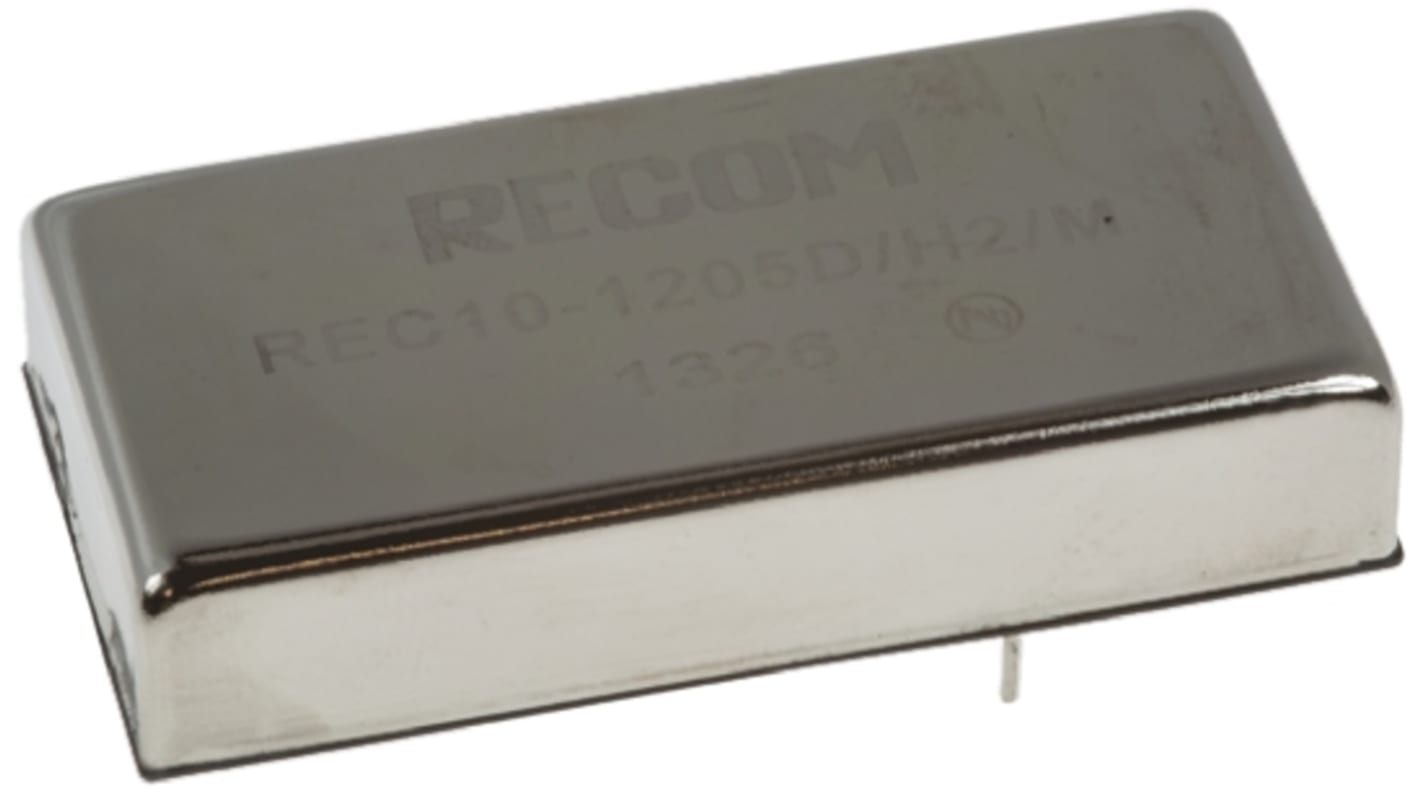 Recom REC10 Isolated DC-DC Converter, 15V dc/ 667mA Output, 18 → 36 V dc Input, 10W, Through Hole, +81°C Max