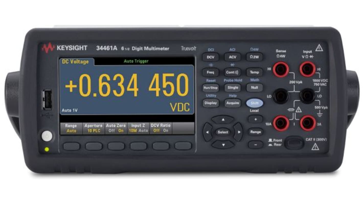 Keysight Technologies 34461A Multimeter, 10A ac, 750V ac, UKAS kalibreret