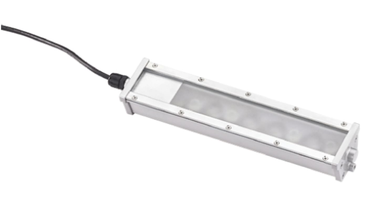 Lámpara para maquinaria LED RS PRO, 100 → 260 V ac, 12 W, long. 340 mm, cable de 1.8m, IP65
