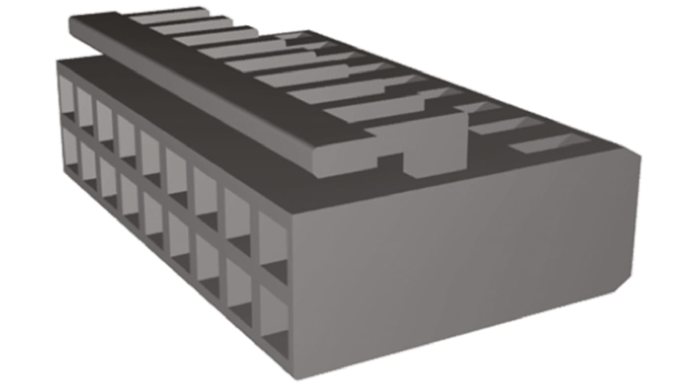 Carcasa de conector TE Connectivity 926476-9, Serie AMPMODU MOD IV, paso: 2.54mm, 18 contactos, 2 filas, Recto, Hembra,