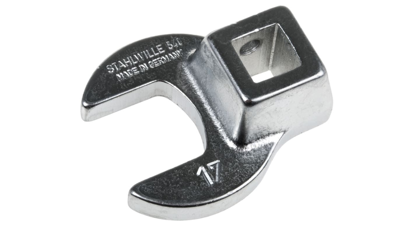 STAHLWILLE 540 Series Crow Foot Spanner Head, 17 mm, 3/8in Insert, Chrome Finish