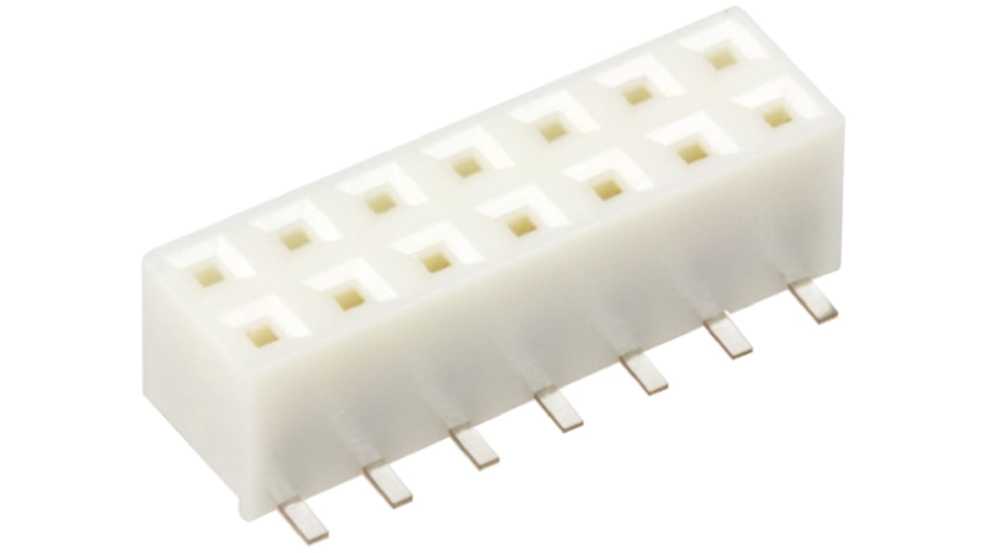 Hirose A3 Series Straight Surface Mount PCB Socket, 14-Contact, 2-Row, 2mm Pitch, Solder Termination