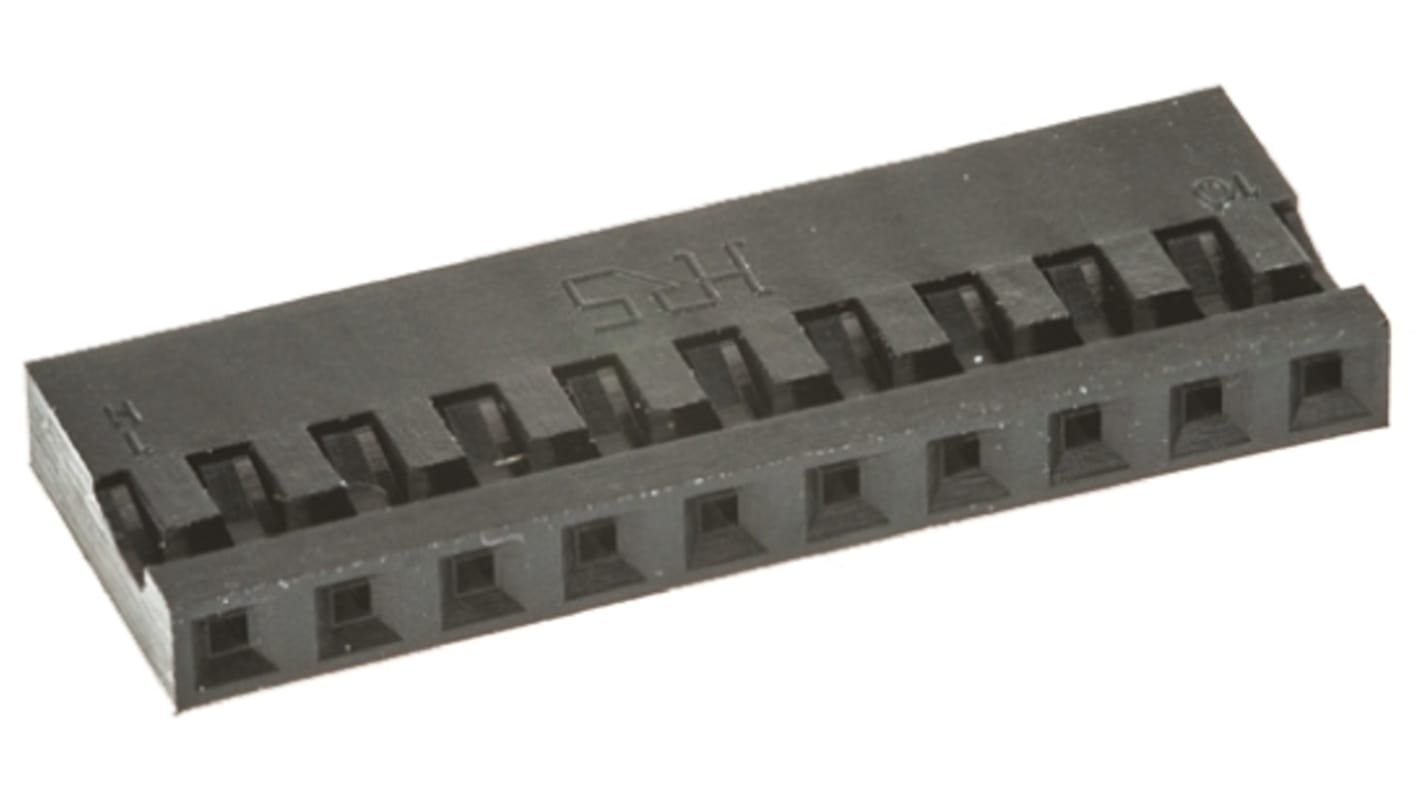 Carcasa de conector Hirose A4B-10S-2C, Serie A4B, paso: 2mm, 10 contactos, , 1 fila filas, Recto, Hembra, Montaje de