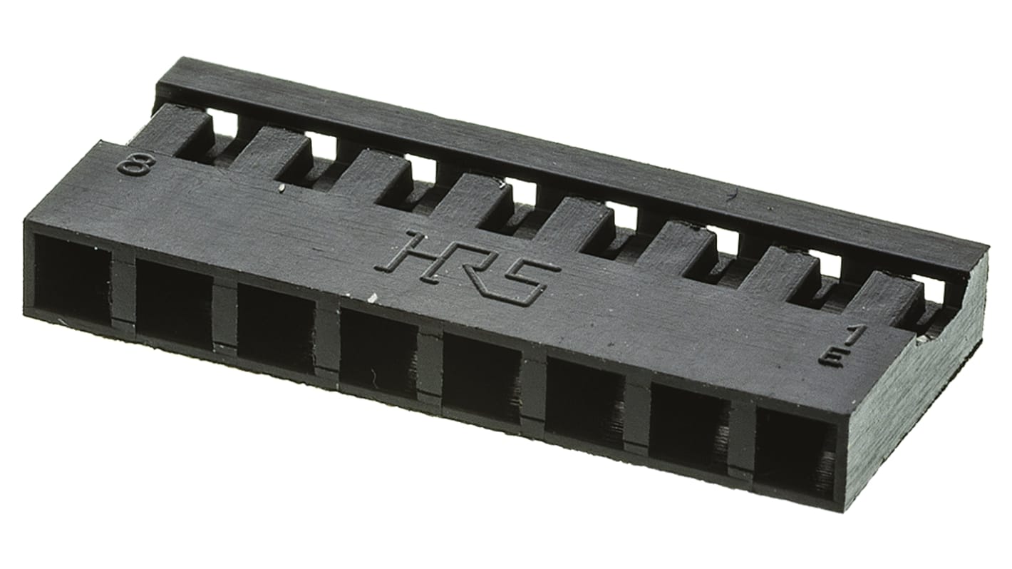 Carcasa de conector Hirose A4B-8S-2C, Serie A4B, paso: 2mm, 8 contactos, , 1 fila filas, Recto, Hembra, Montaje de Cable