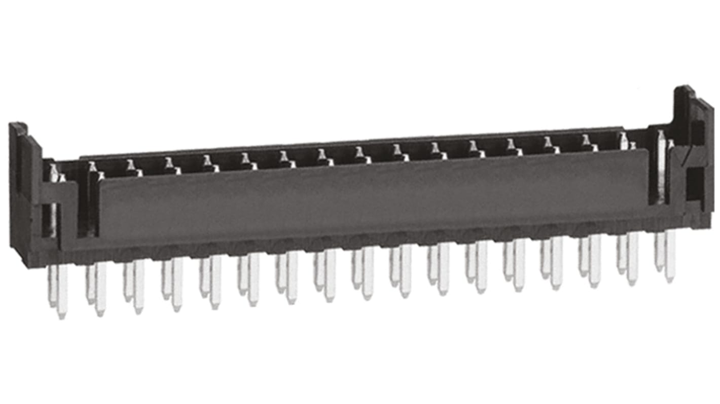 Conector macho para PCB Hirose serie DF11 de 34 vías, 2 filas, paso 2.0mm, para soldar, Montaje en orificio pasante