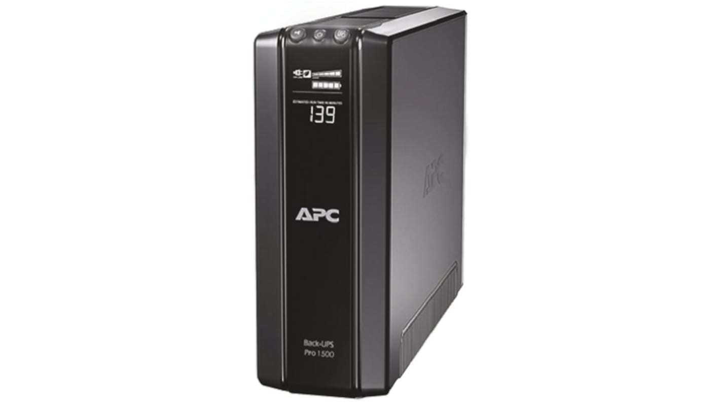 Fuente de alimentación ininterrumpida Power-Saving Back-UPS Pro, 1500VA, 865W, 230V, 12 salidas, montaje independiente,