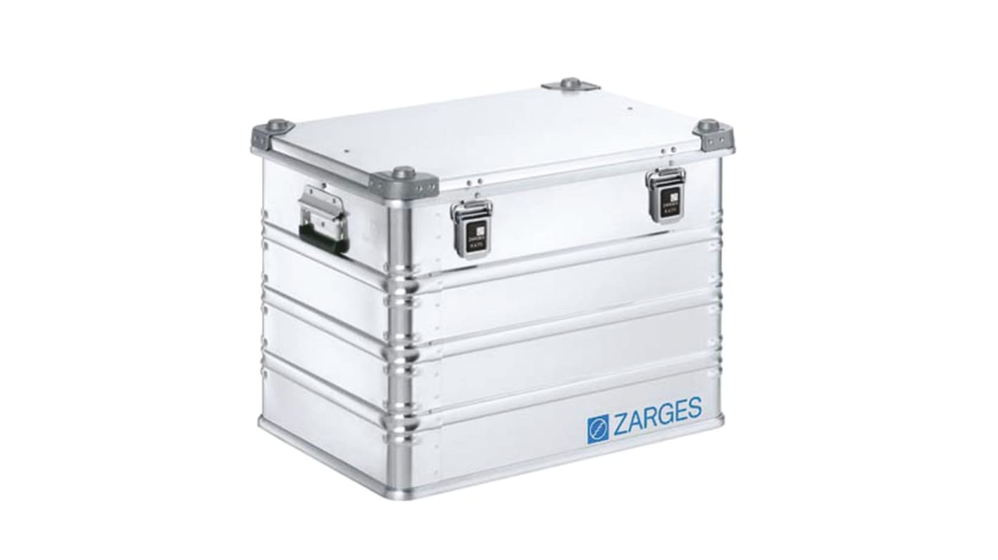 Zarges K 470 Aluminium Transportkoffer Silber, Außenmaße 650 x 480 x 480mm / Innen 600 x 430 x 450mm