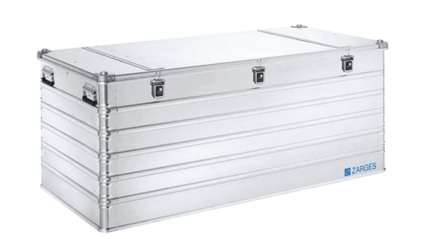 Maleta de transporte Zarges K 470 de Aluminio Plateado, dim. ext. 1700 x 800 x 700mm, sin ruedas, 30kg