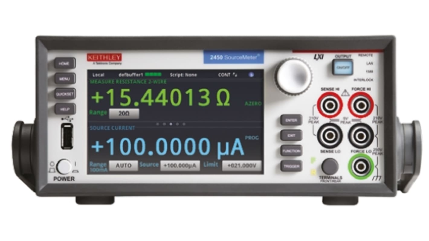 Keithley 2400 Series Source Meter, ±20 mV → ±200 V, 1-Channel, ±10 nA → ±1 A, 20 W Output