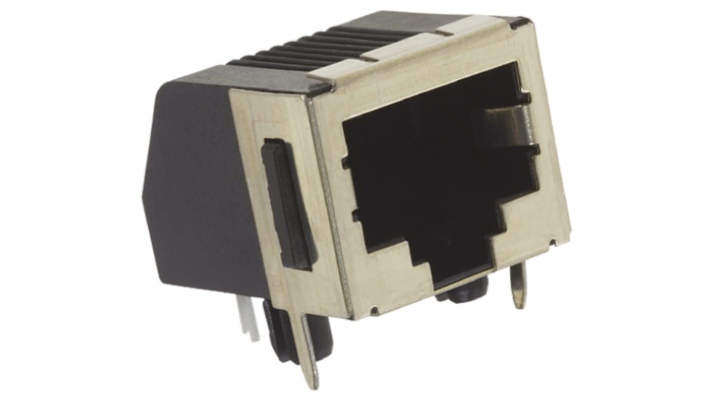 TE Connectivity 5556591 Cat.3 RJ45-Steckverbinder Buchse, 1-Port 8-polig Geschirmt PCB abgewinkelt