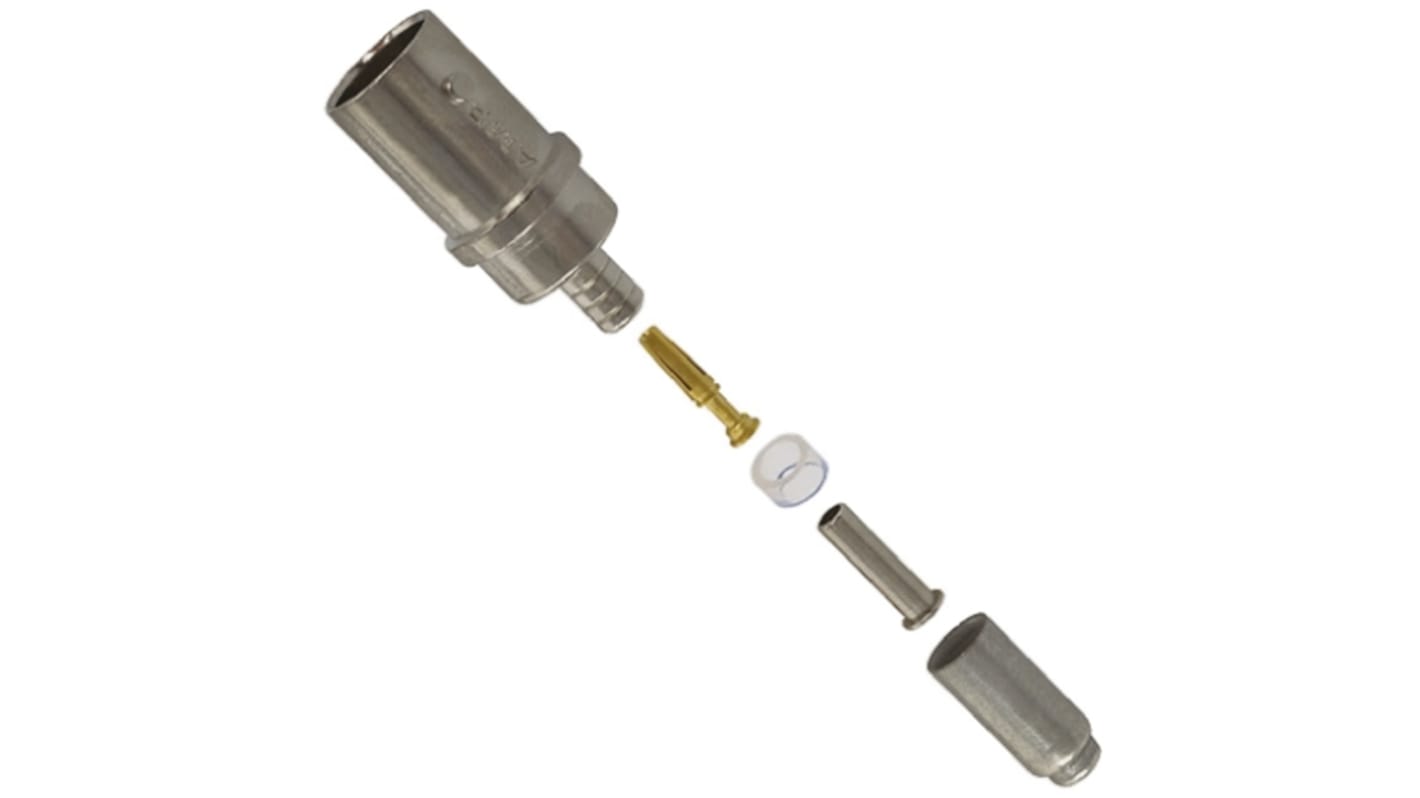 TE Connectivity, jack Cable Mount BNC Connector, 75Ω, Crimp Termination, Straight Body