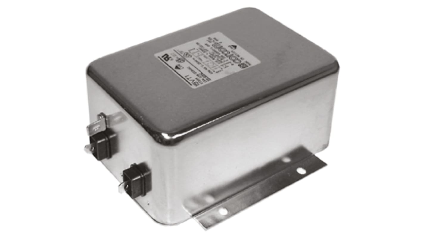 TE Connectivity, Corcom T 10A 250 V ac 50/60Hz, Flange Mount RFI Filter, Fast-On, Single Phase