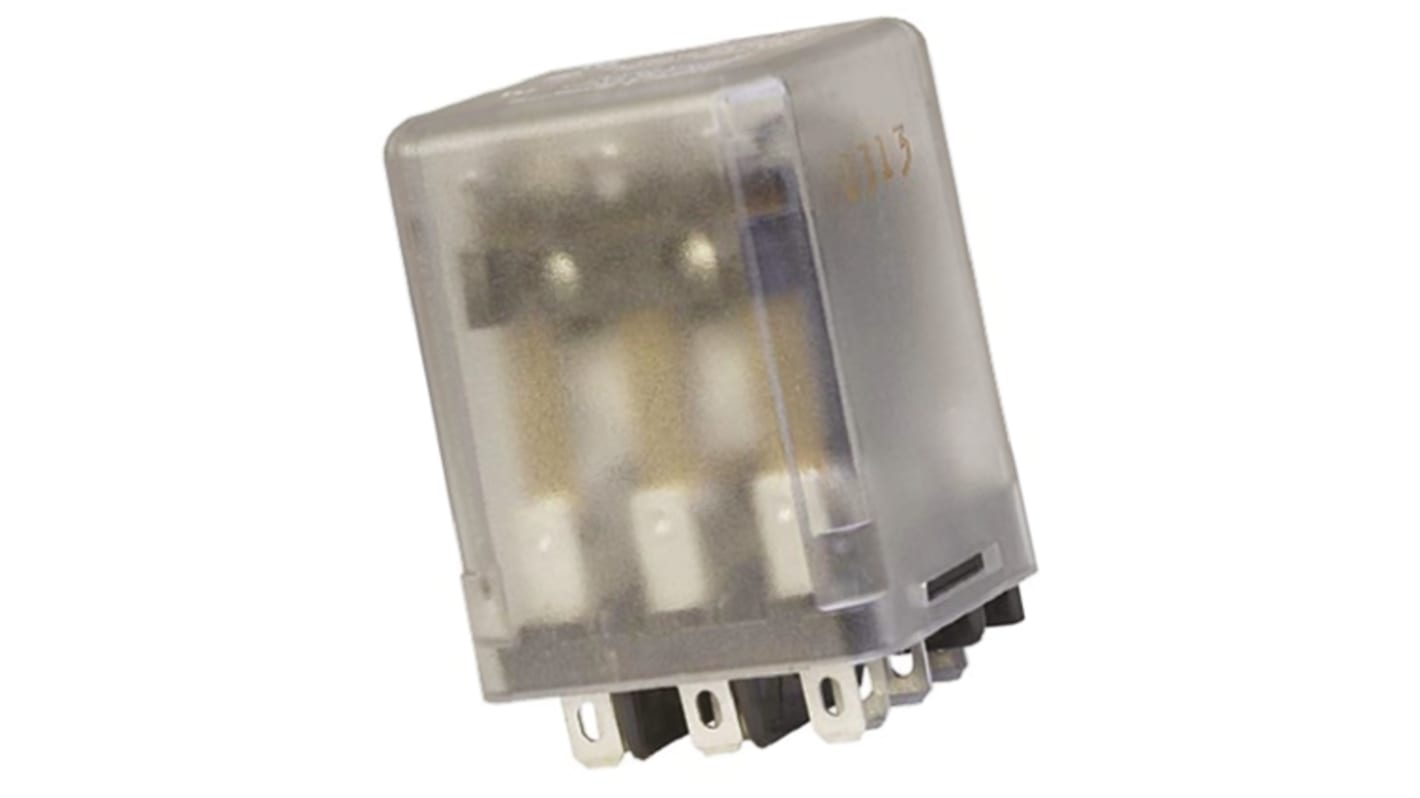 TE Connectivity Plug In Power Relay, 120V ac Coil, 10A Switching Current, 3PDT