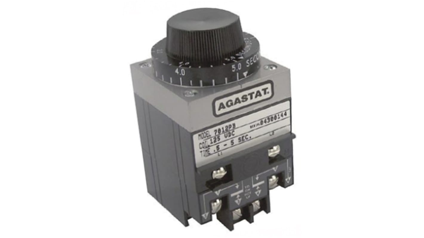 TE Connectivity 7000 Series Panel Mount Timer Relay, 2-Contact, 0.5 → 5s, DPDT