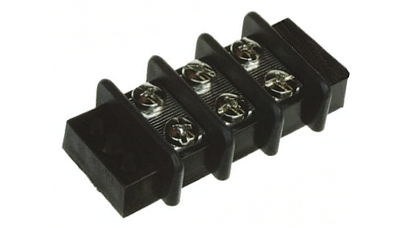 TE Connectivity Barrier Strip, 6 Contact, 14.27mm Pitch, 2 Row, 30A, 300 V