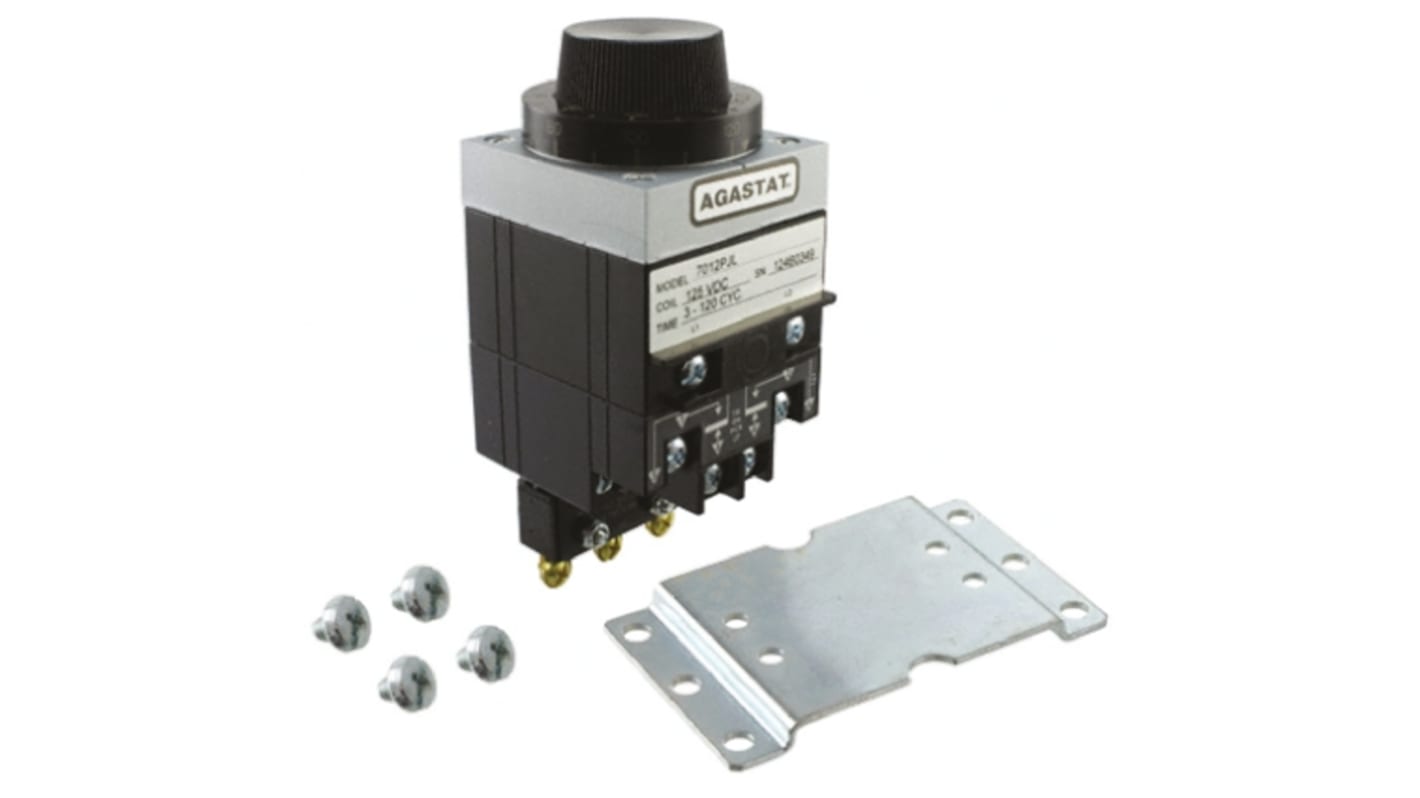 TE Connectivity 7000 Series Panel Mount Timer Relay, 2-Contact, 3 → 120s, DPDT