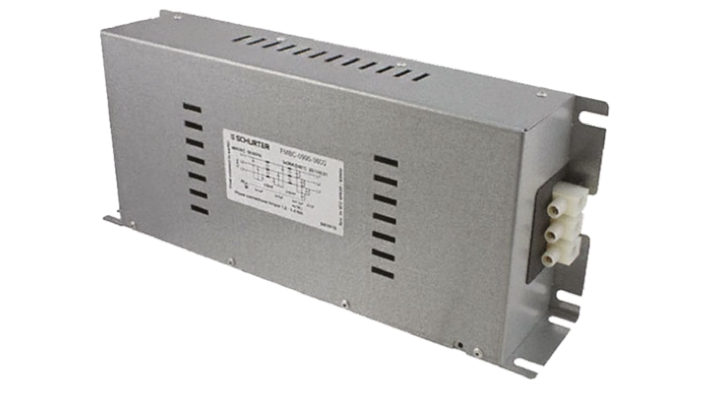 Schurter, FMBC ECO 50A 480 V ac 50 → 60Hz, Screw Mount RFI Filter, Screw 3 Phase