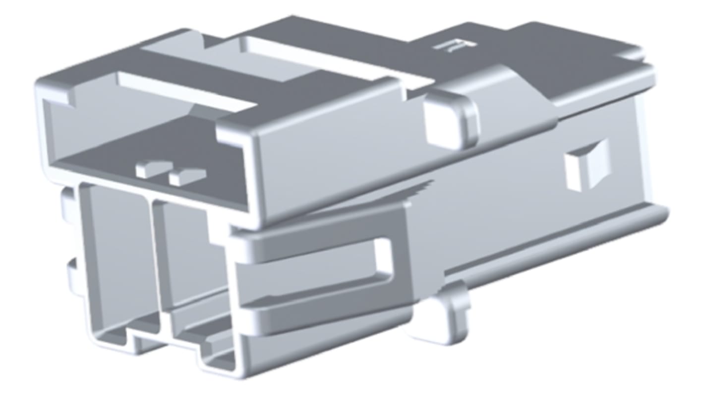 Boitier de connecteur Femelle, 2 contacts 1 rang , pas 6mm, Droit, Montage panneau, série Power Triple Lock