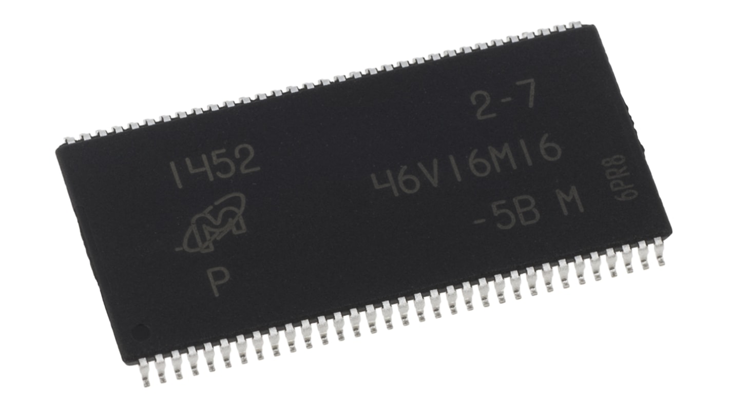 MT46V16M16P-5B :M, DDR SDRAM hukommelse, 256MB, Overflademontering, 200MHz, 66 ben, TSOP DDR