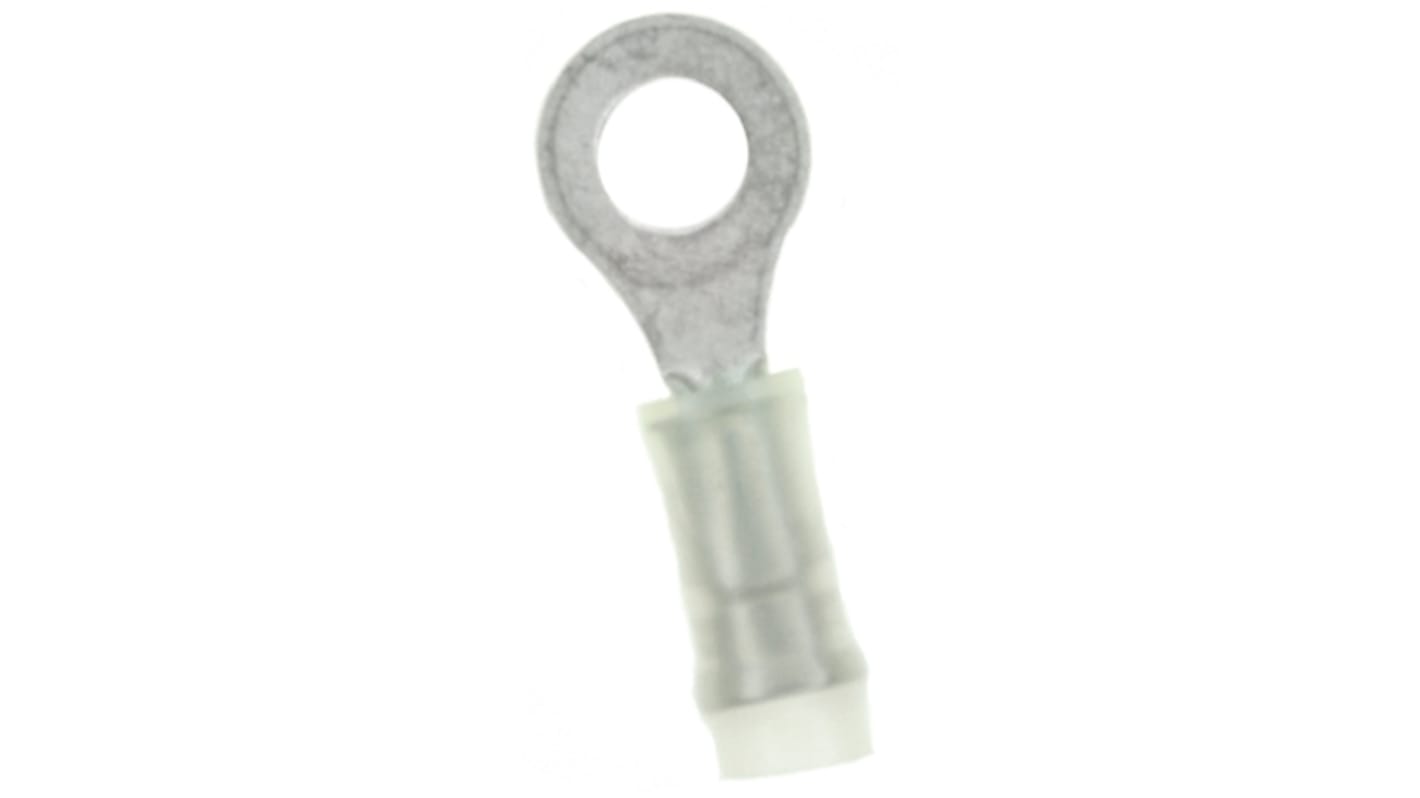 TE Connectivity, PIDG Insulated Ring Terminal, #6 Stud Size, 0.2mm² to 0.5mm² Wire Size, Natural