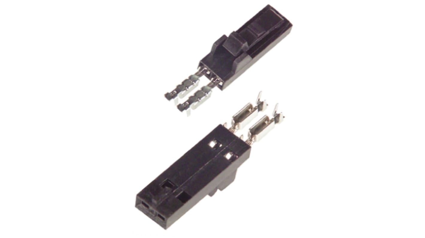 TE Connectivity, AMPMODU MTE Female Connector Housing, 2.54mm Pitch, 2 Way, 1 Row