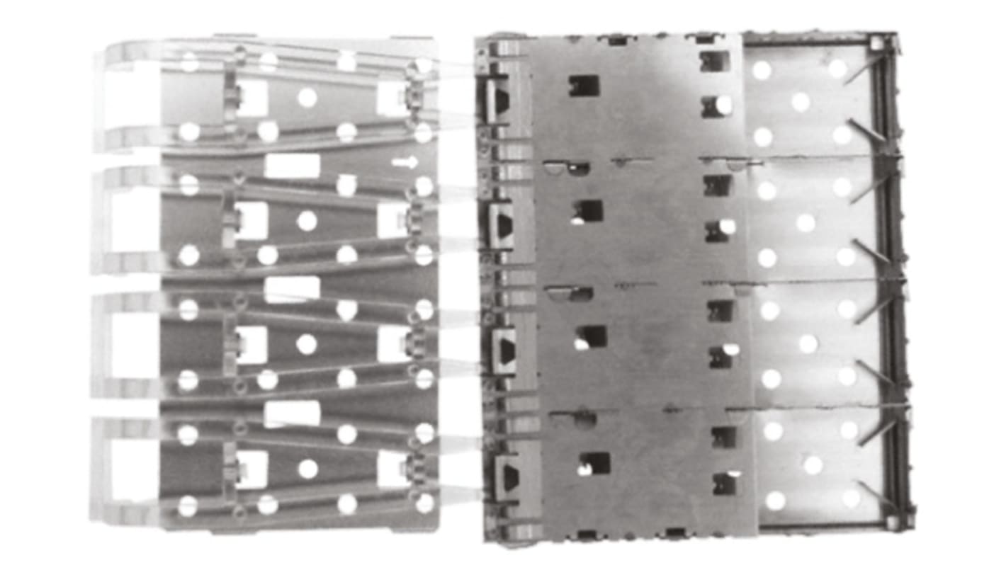 SFP+ 1X4 CAGE ASSEMBLY, LIGHT PIPES