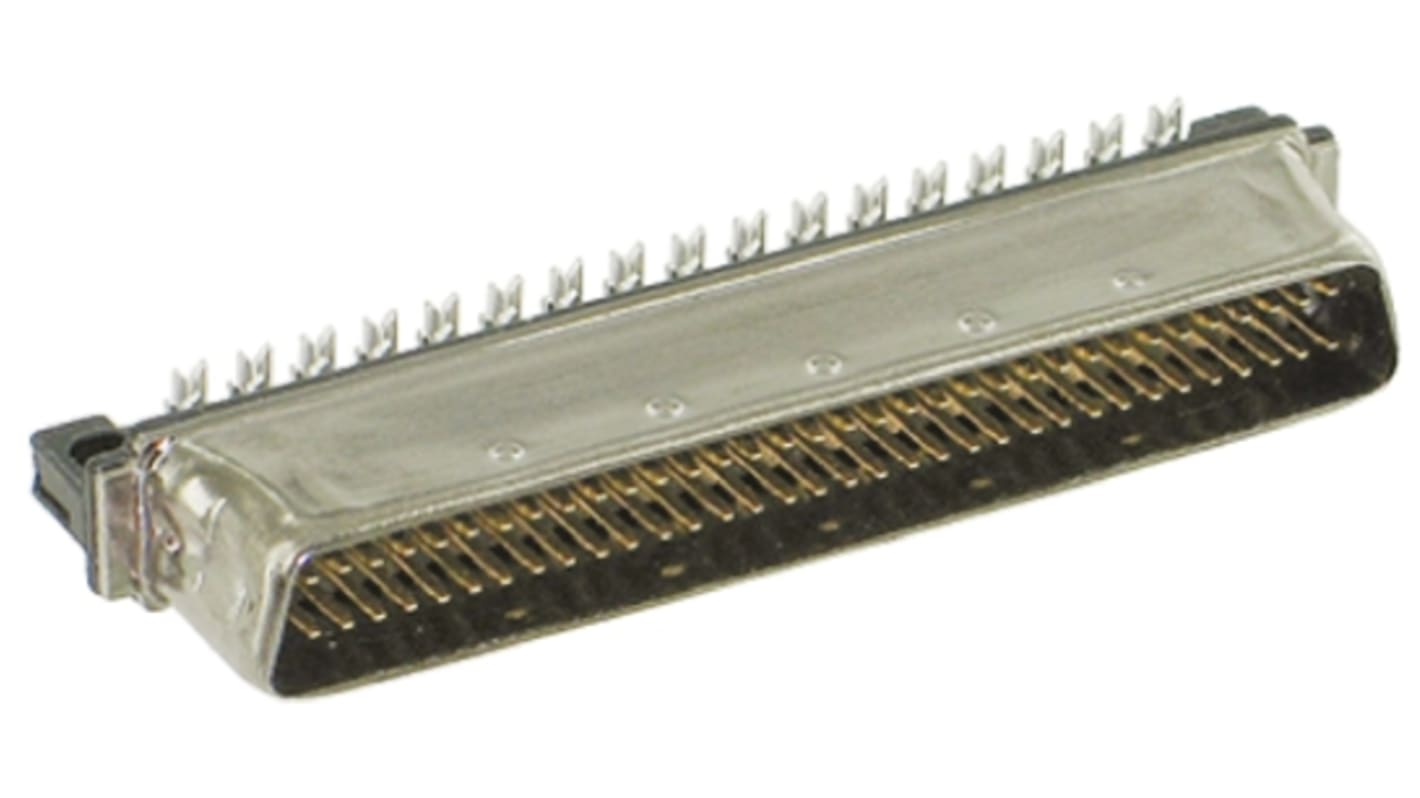 TE Connectivity Amplimite .050 III Series, Male 68 Pin Straight Cable Mount SCSI Connector 1.27mm Pitch, Crimp