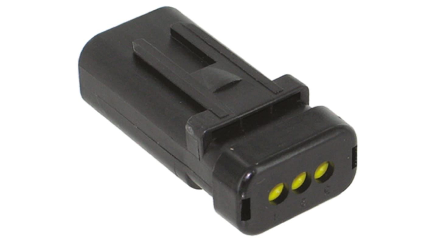 Conector de automoción TE Connectivity AMPSEAL 16 Hembra de 3 vías en 1 fila, 13A, terminación: Crimpado