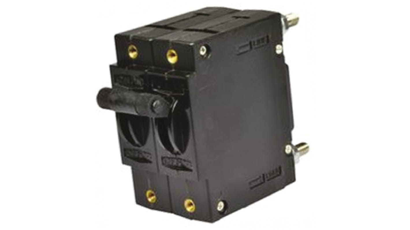 TE Connectivity Thermal Magnetic Circuit Breaker - W92 2 Pole 277V ac Voltage Rating, 5A Current Rating