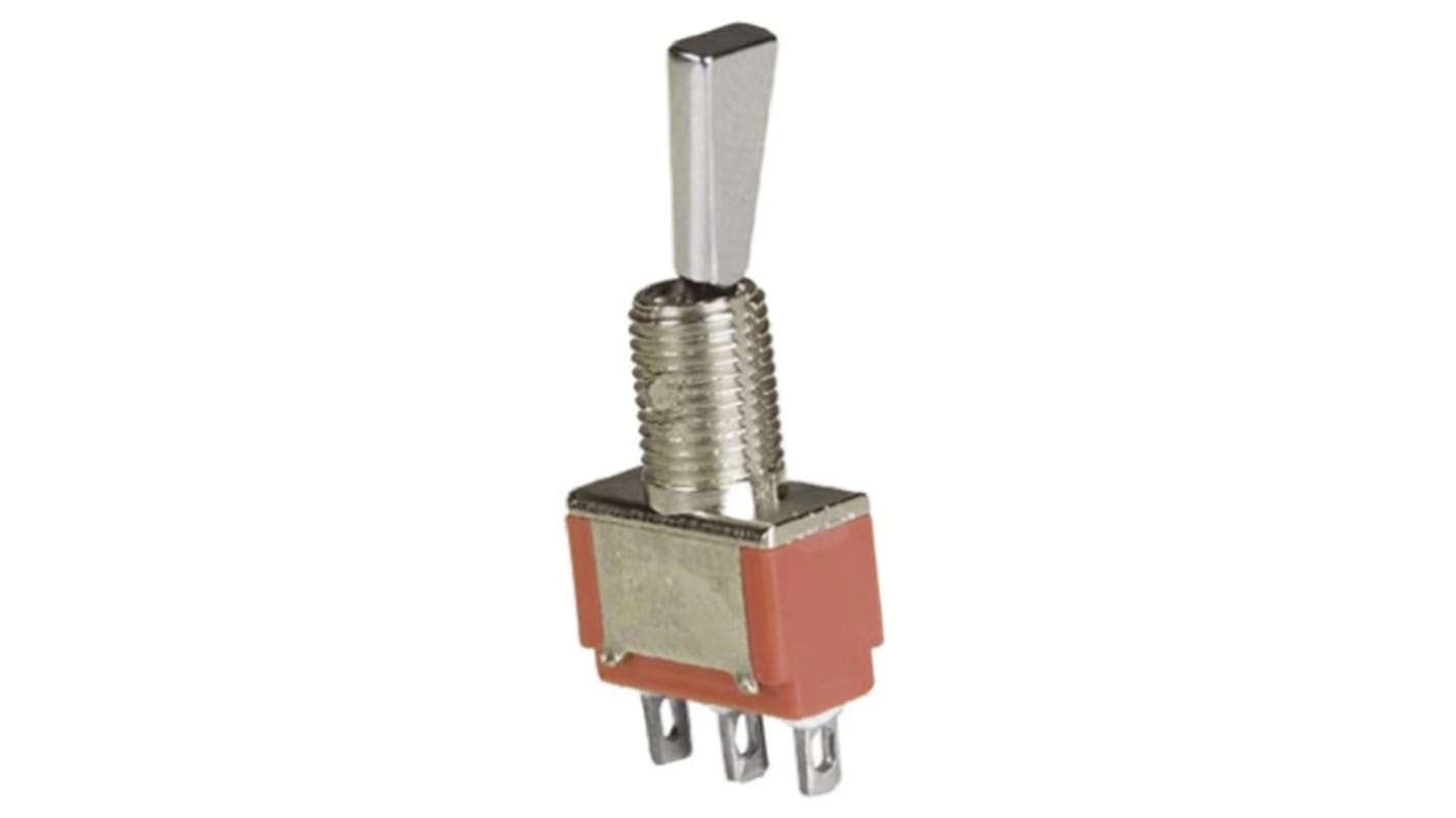 TE Connectivity Toggle Switch, Panel Mount, On-On, SPDT, Solder Terminal, 120 ac/dc, 28V ac/dc