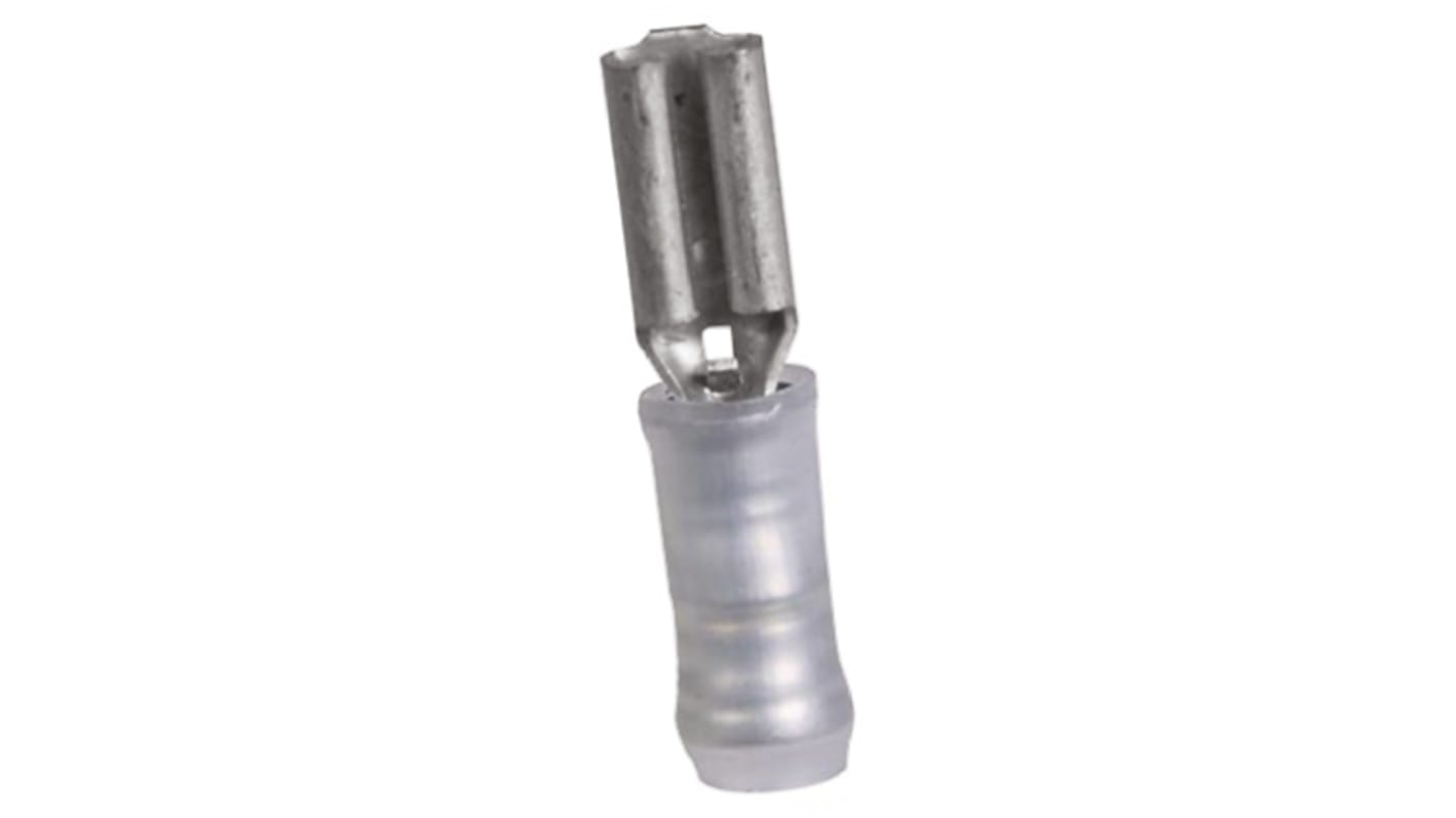 TE Connectivity PIDG FASTON .110 Transparent Insulated Female Spade Connector, Receptacle, 2.79 x 0.41mm Tab Size,