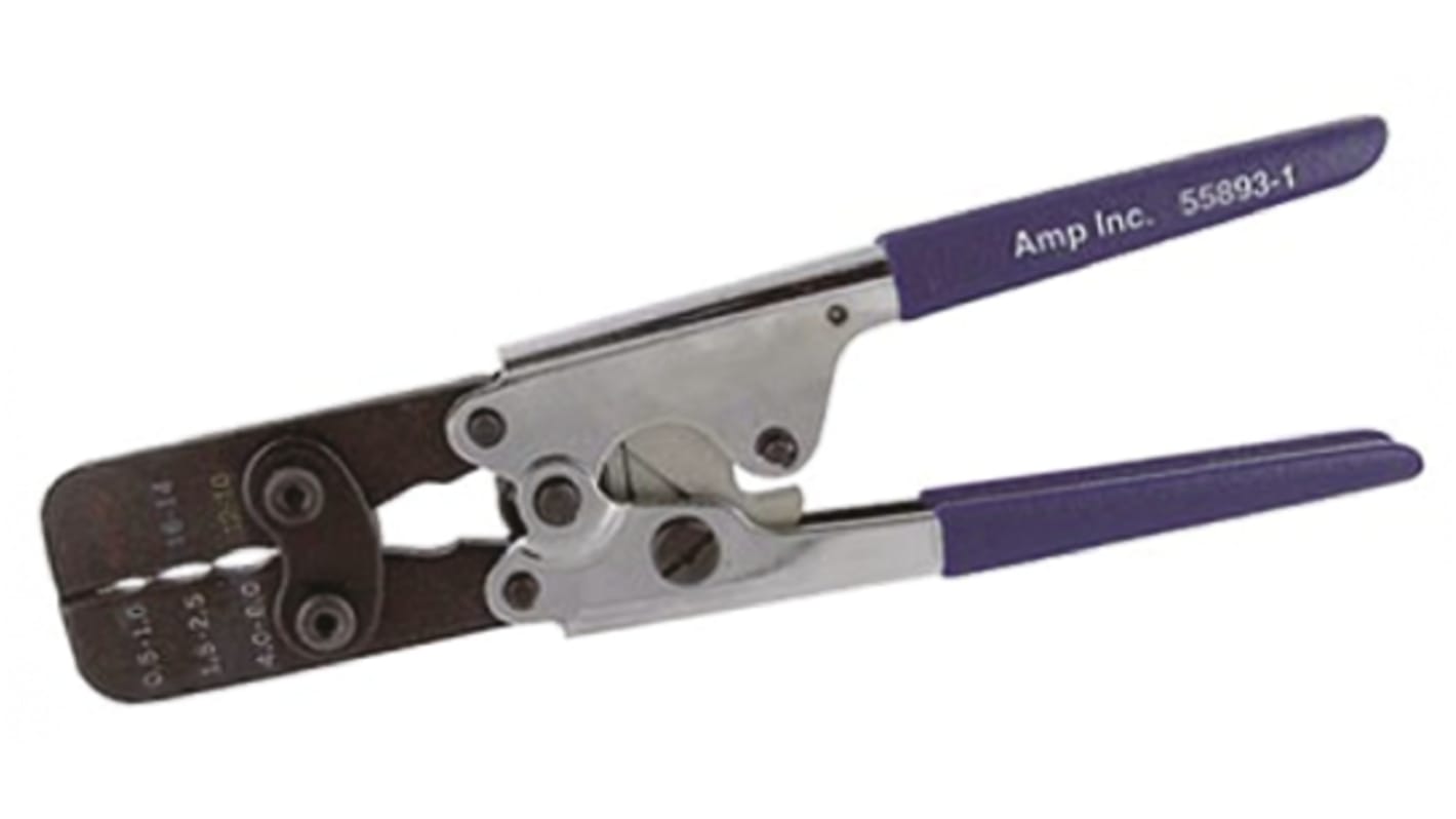 TE Connectivity Faston Hand Ratcheting Crimp Tool for Heatshrink Splices, Heatshrink Terminals, 0.3 → 5mm² Wire