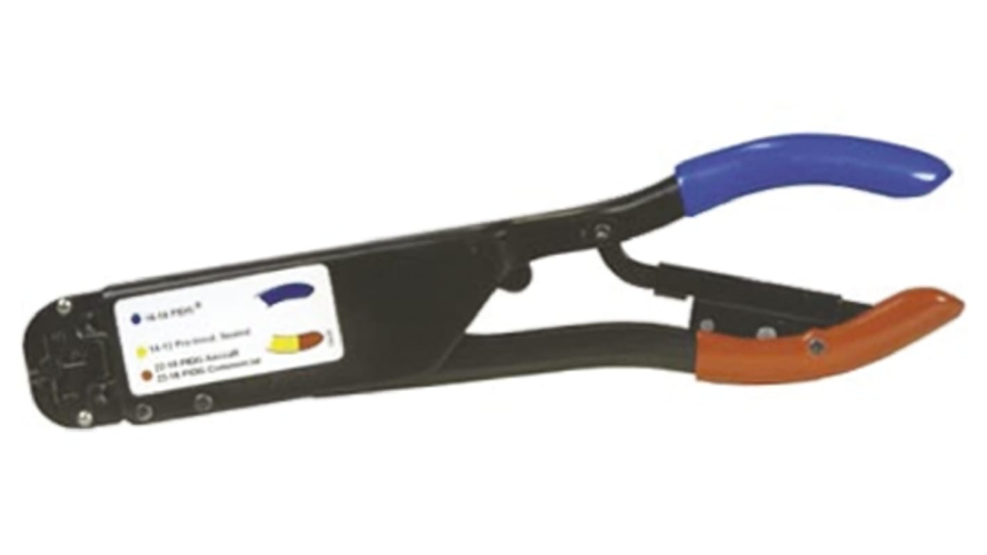 TE Connectivity CERTI-CRIMP Hand Ratcheting Crimp Tool for PIDG Splices, PIDG Terminals, Plasti-Grip Terminals, 0.3