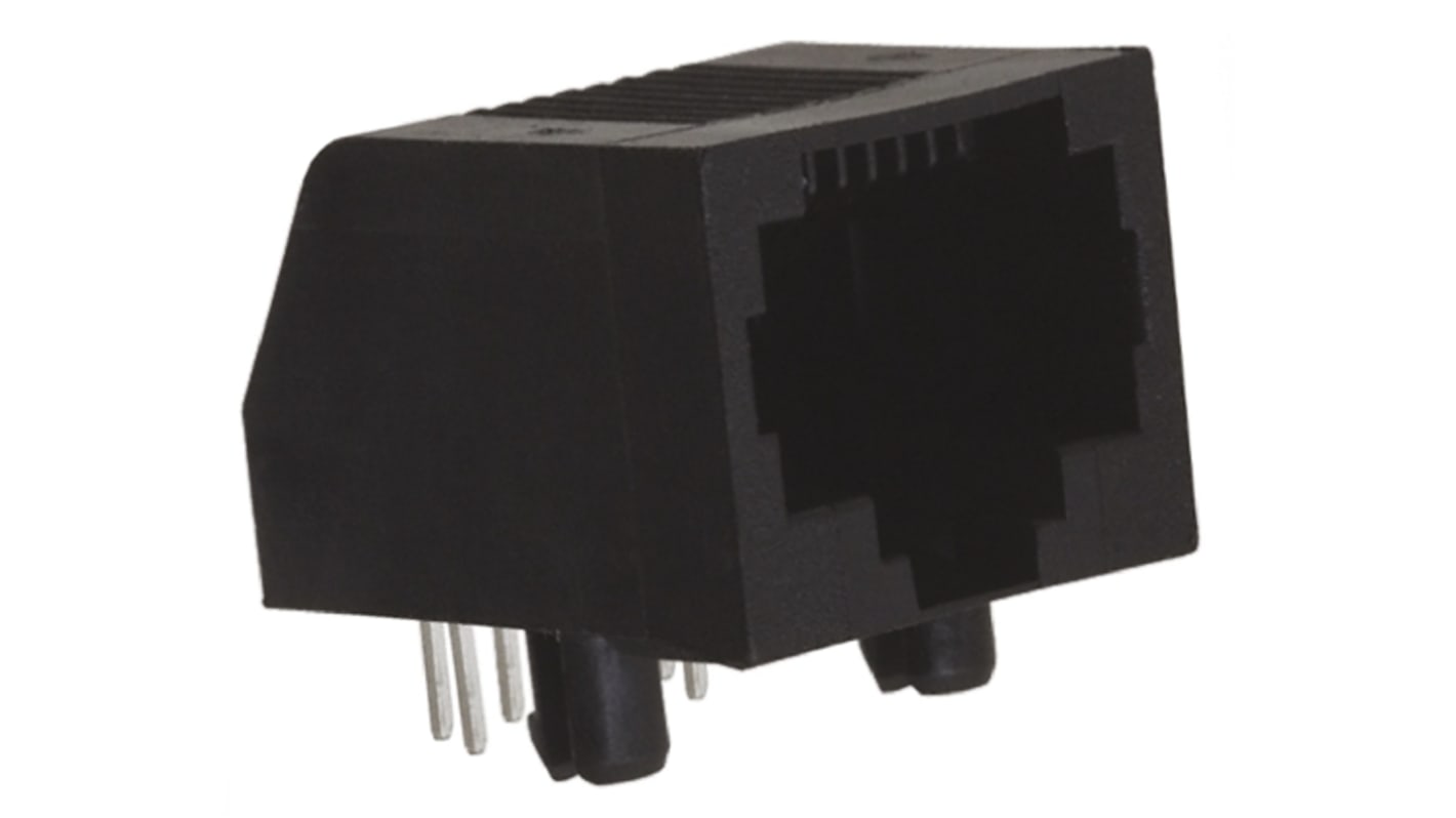 TE Connectivity 5555164 Series Female RJ45 Connector, Through Hole, Cat3