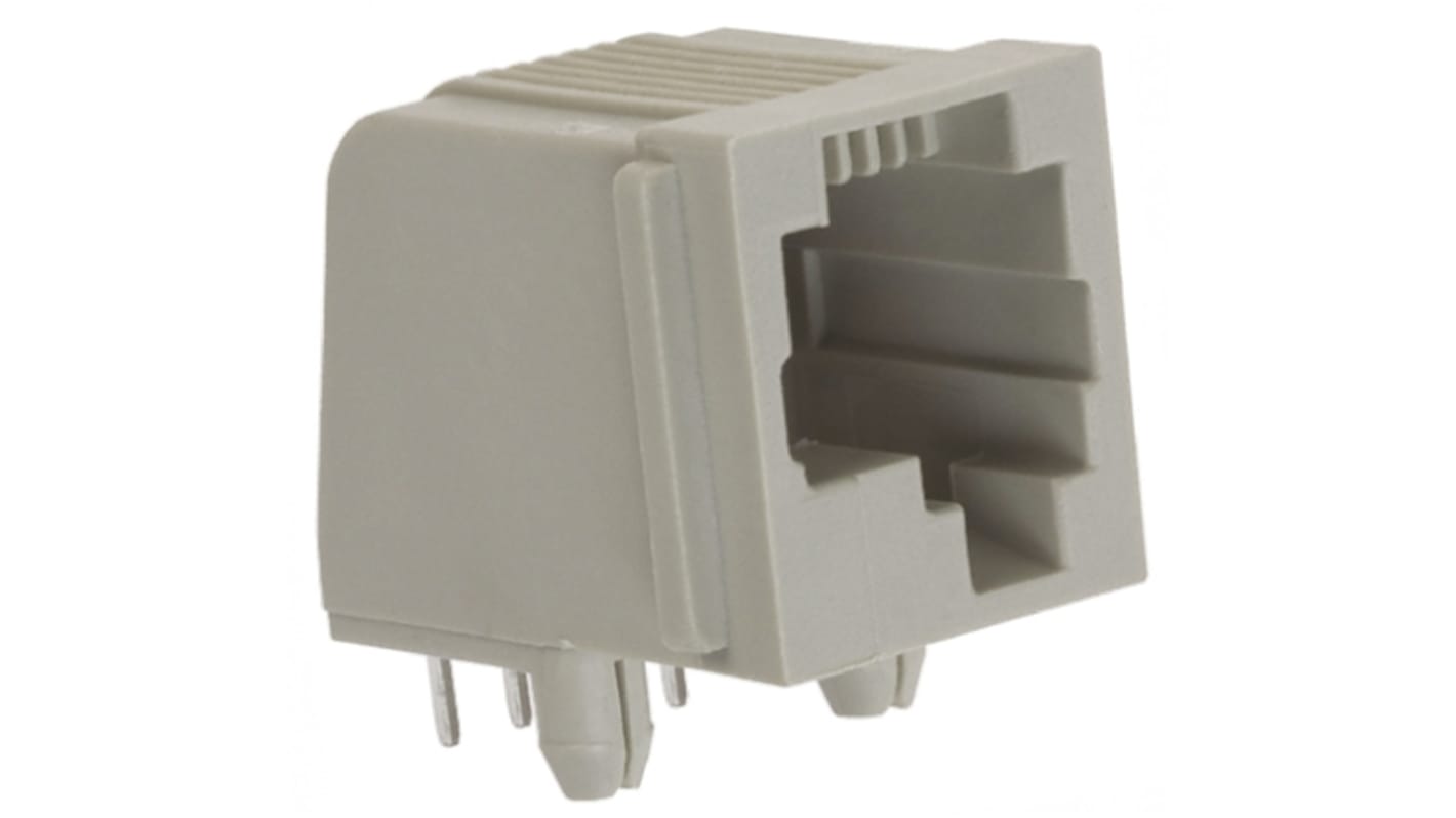 Connecteur RJ25 cat 3 TE Connectivity Femelle Traversant Angle Droit