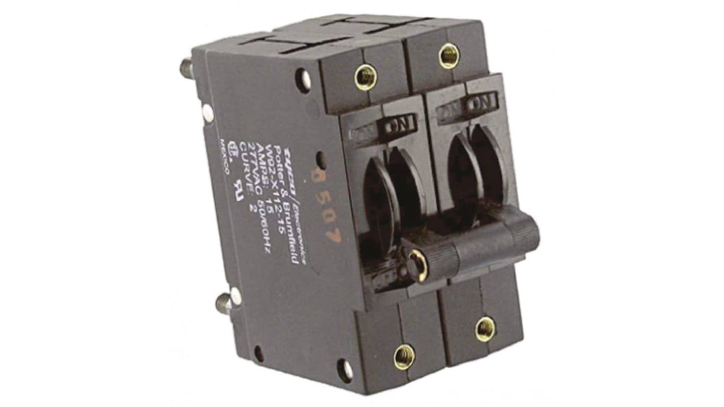 W92X11215 TE Connectivity Thermal Circuit Breaker W92 2 Pole 277V