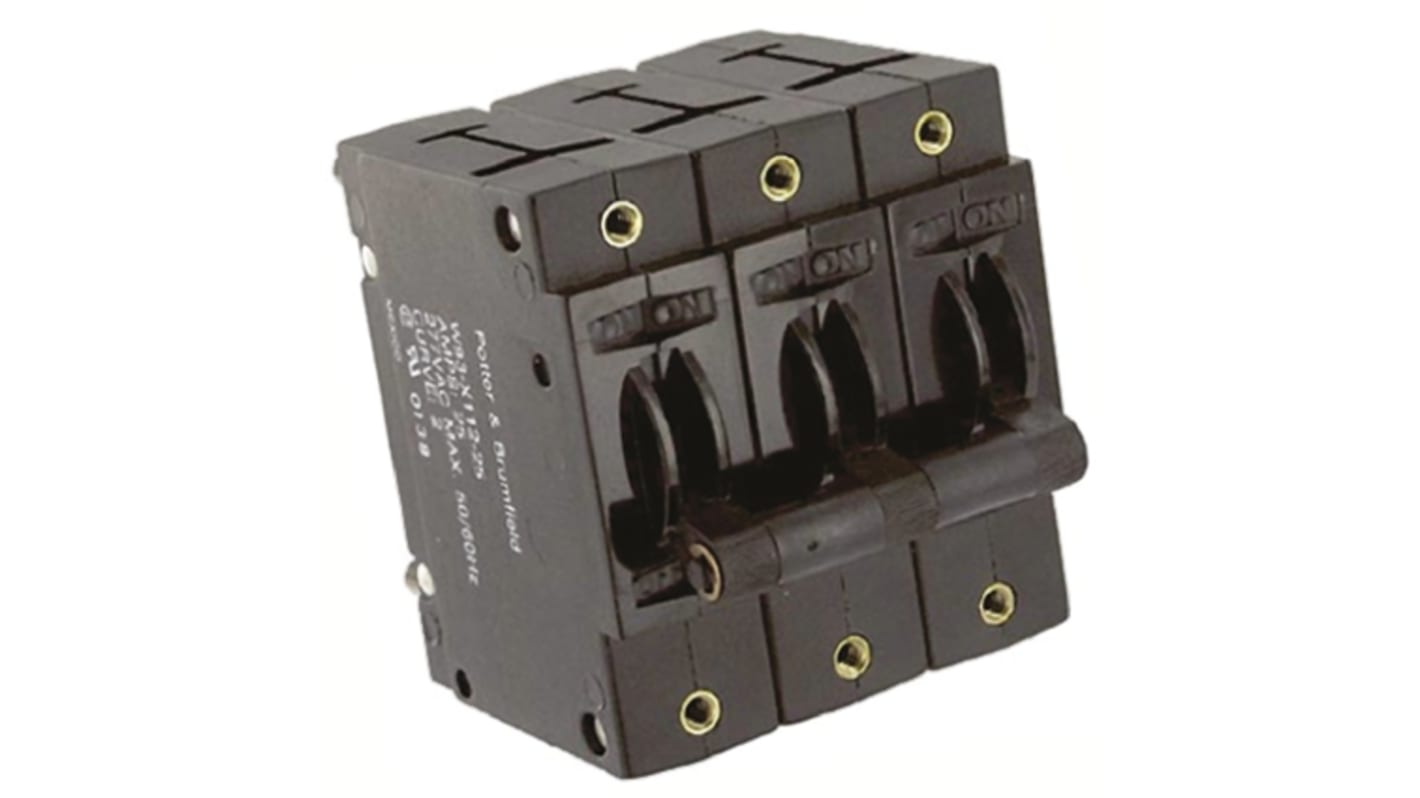 W93X11225 TE Connectivity Thermal Circuit Breaker W93 3 Pole 277V ac Voltage