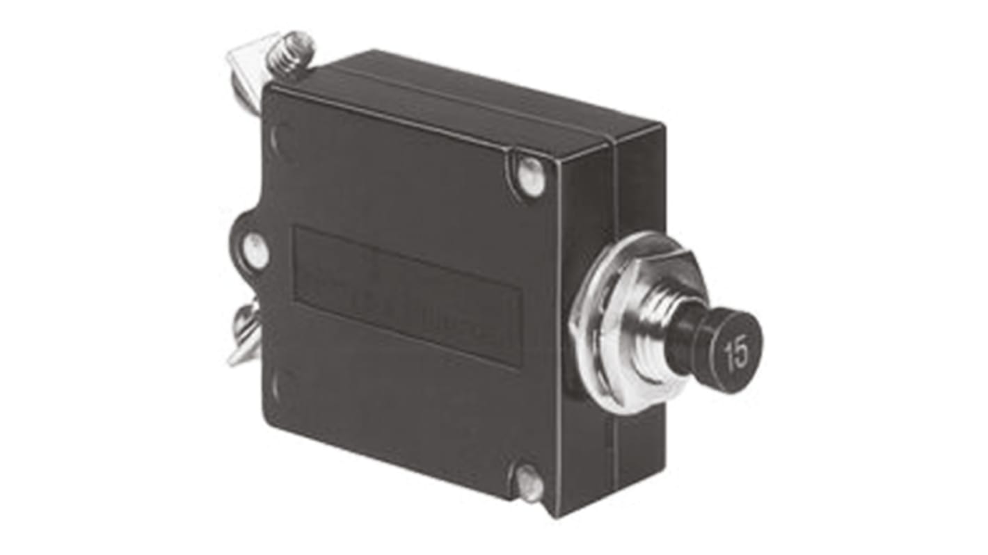 TE Connectivity Thermal Circuit Breaker - W23 Single Pole 50 V dc, 250V ac Voltage Rating, 2A Current Rating