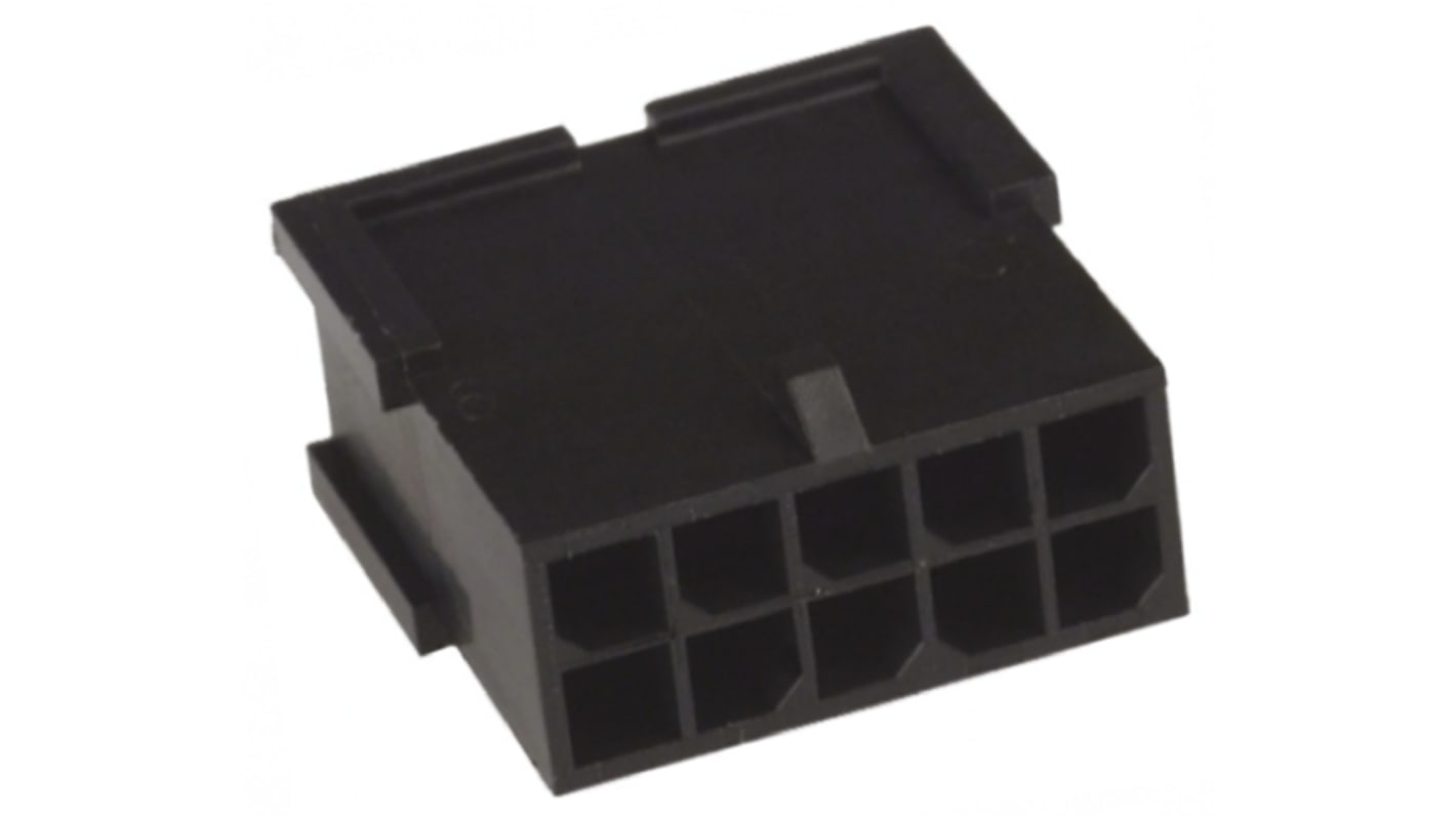 TE Connectivity, Micro MATE-N-LOK Male Connector Housing, 3mm Pitch, 10 Way, 2 Row