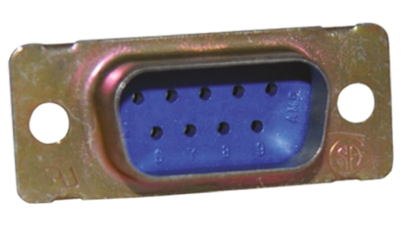 TE Connectivity Amplimite 109 Sub-D Steckverbinder Stecker, 9-polig , Kabelmontage Crimp