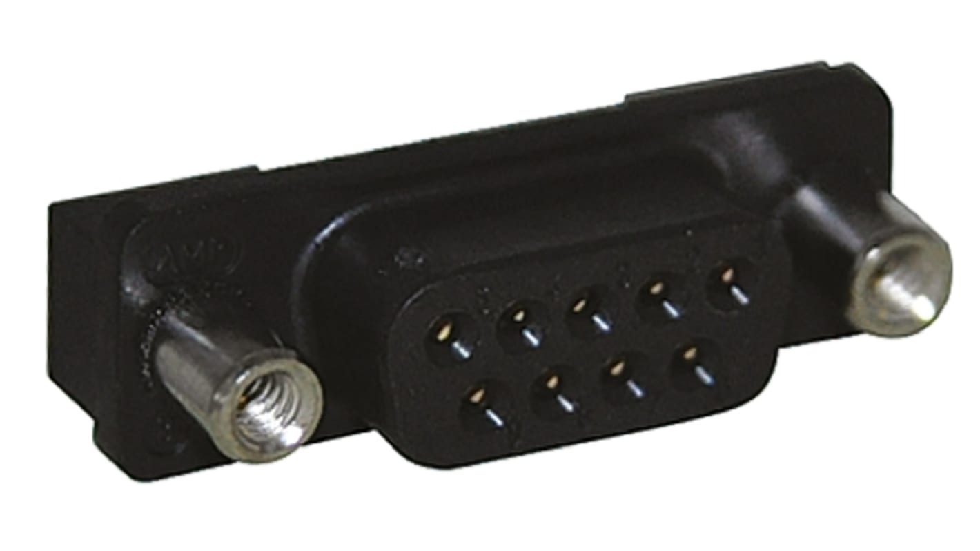 TE Connectivity Amplimite HD-20 9 Way Through Hole D-sub Connector Socket, with 4-40 UNC, Female Screw Lock