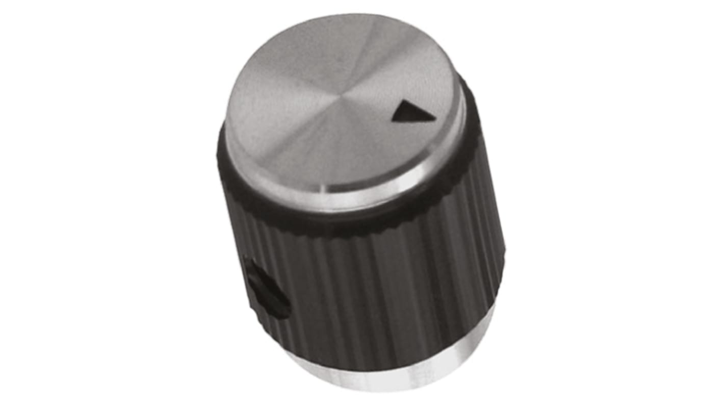 TE Connectivity 13mm Black Potentiometer Knob for 3.2mm Shaft, KN501BA1/8
